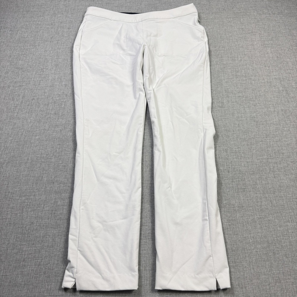 Peter Millar Golf Pants Womens Size 8‎ White Dress Pants Pull On Stretch